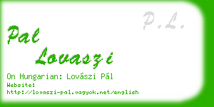 pal lovaszi business card