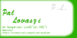 pal lovaszi business card